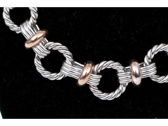Sterling Silver Twist Link Bracelet