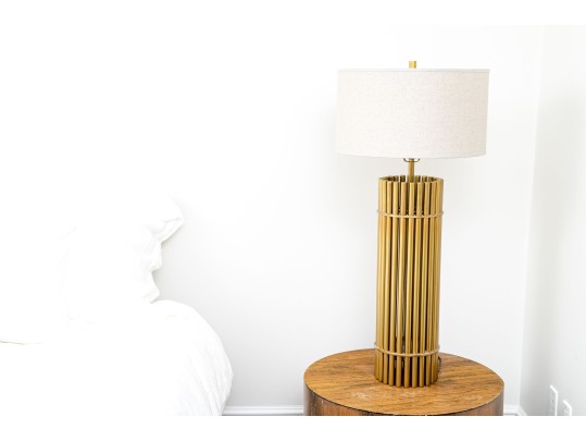Luxurious Modern Tubular Brass Table Lamp