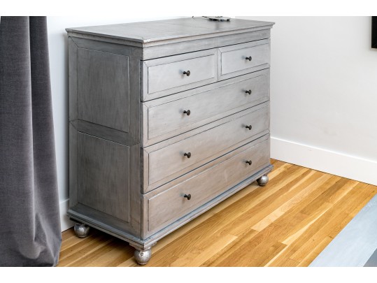 Chic Restoration Hardware Metallic Wrapped Dresser Chest