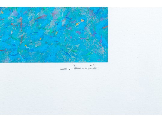 Andre Bourrie (France, 1936-2017) Serigraph, Sailboats On The Quay