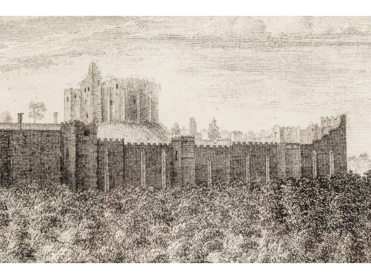 Set Of Three Gilt Framed Restrikes Of Mid 18th Century English Architectural Engravings