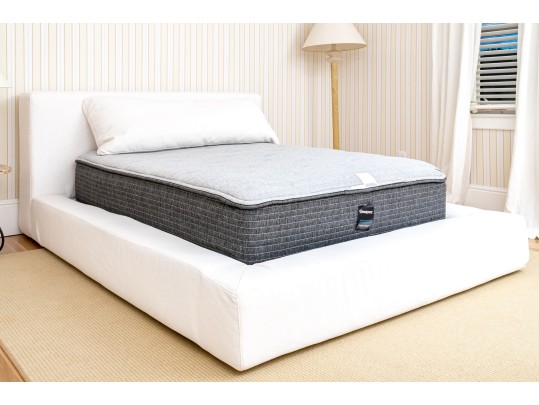 Restoration Hardware Upholstered Platform Bed Frame