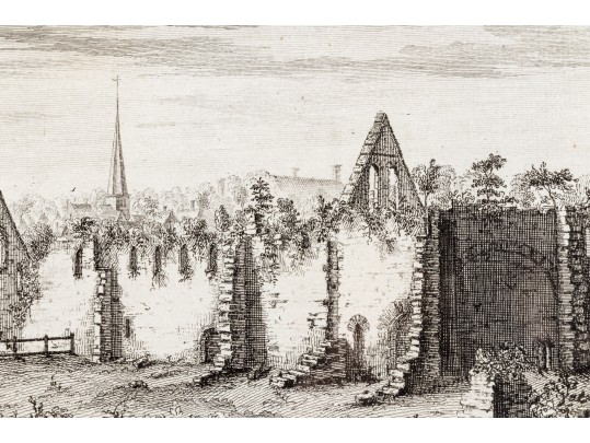 Set Of Three Gilt Framed Restrikes Of Mid 18th Century English Architectural Engravings