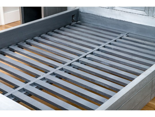 Chic Restoration Hardware Metal Wrapped Full Sized Bed Frame