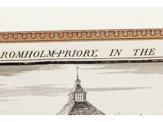 Set Of Three Gilt Framed Restrikes Of Mid 18th Century English Architectural Engravings