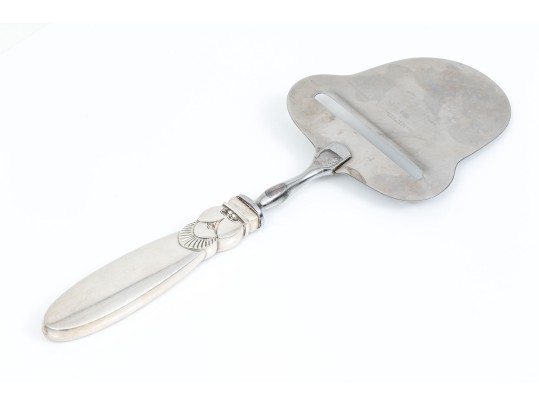 Georg Jensen Sterling Silver And Stainless Steel Fabulous Cactus Cheese Plane