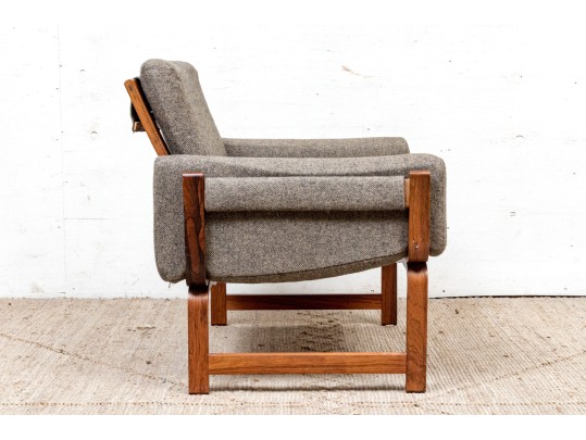 Sven Ivar Dysthe, Mid Century Modern Rosewood Upholstered Armchair