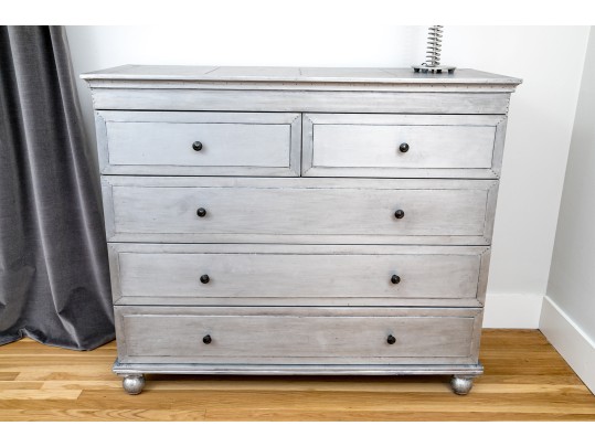 Chic Restoration Hardware Metallic Wrapped Dresser Chest