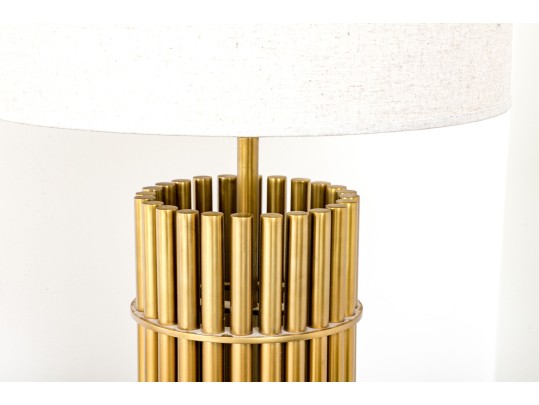 Luxurious Modern Tubular Brass Table Lamp