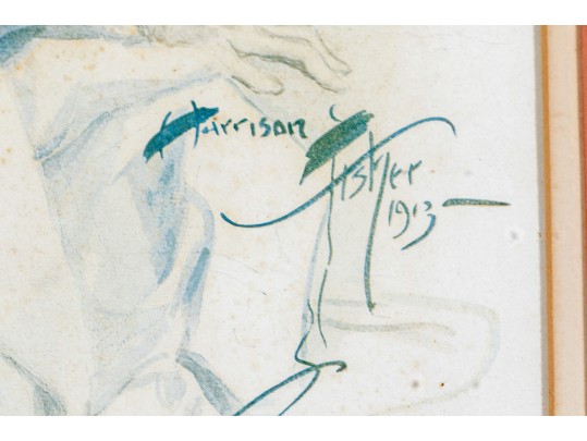 Harrison Fisher (American, 1875-1934) Reproduction Fashion Illustration Print, At The Beach