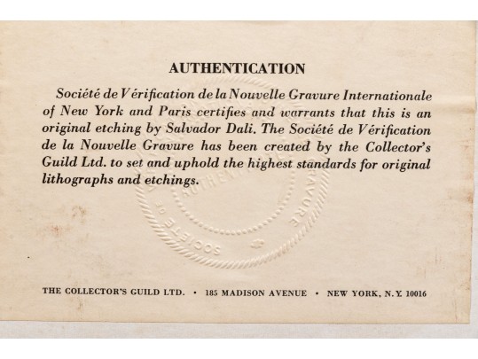 Salvador Dali (France, Spain, 1904-1989) Etching, Velasquez