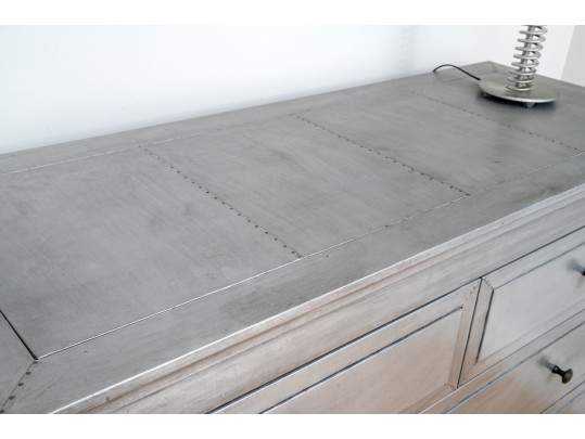 Chic Restoration Hardware Metallic Wrapped Dresser Chest