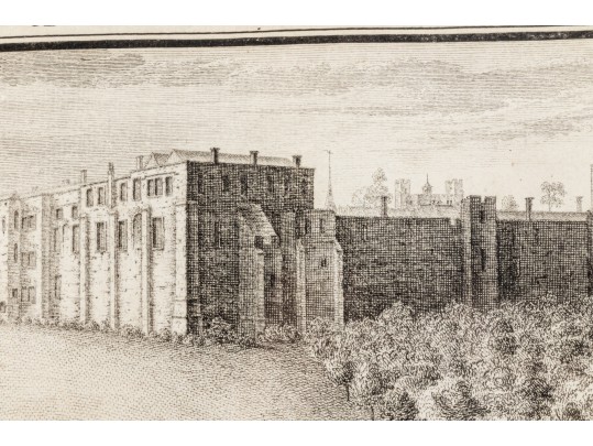 Set Of Three Gilt Framed Restrikes Of Mid 18th Century English Architectural Engravings