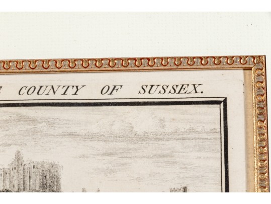 Set Of Three Gilt Framed Restrikes Of Mid 18th Century English Architectural Engravings