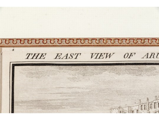 Set Of Three Gilt Framed Restrikes Of Mid 18th Century English Architectural Engravings