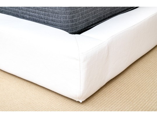 Restoration Hardware Upholstered Platform Bed Frame