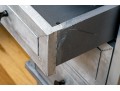 Chic Pair Of Restoration Hardware Metallic Wrapped End Tables