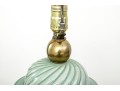 Vintage Paul Hanson Spiral Fluted Celadon Glazed Lidded Baluster Jar Mounted As A Table Lamp