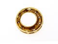 14k Yellow Gold Contemporary Diamond Circle Pendant