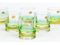 Set Of Six Vintage Italian Artisan Double Old Fashioned Glasses