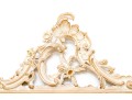 Stylish Carved Wood And Gesso Beveled Edge Mirror