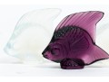 Group Of Three French, Lalique Small  Glass Angel Fish