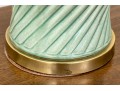 Vintage Paul Hanson Spiral Fluted Celadon Glazed Lidded Baluster Jar Mounted As A Table Lamp