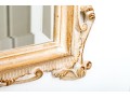 Stylish Carved Wood And Gesso Beveled Edge Mirror
