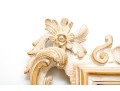 Stylish Carved Wood And Gesso Beveled Edge Mirror