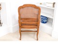 Classic Louis XV Style Fruitwood Fauteuil With Cane Seat And Seat Back