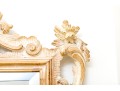 Stylish Carved Wood And Gesso Beveled Edge Mirror
