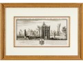 Set Of Three Gilt Framed Restrikes Of Mid 18th Century English Architectural Engravings