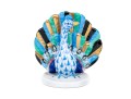 Herend Small Blue Fishnet Peacock Figure