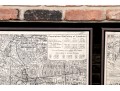 Set Of Three Restoration Hardware Decorative Pair Of Map Print On Canvas