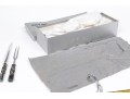Geoerg Jensen Sterling Silver Mounted Carving Set- Large Scroll Saga 22
