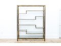 Vintage Mid-Century Modern Brass And Glass Display Etagere