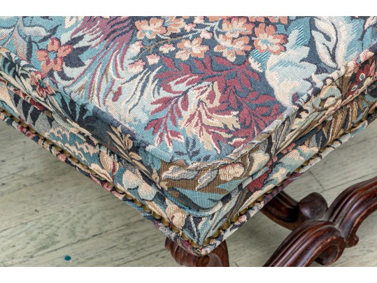 French Louis XIV Style Upholstered Bench