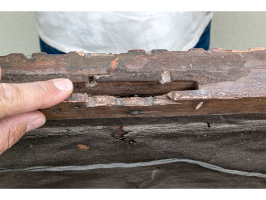 Antique Gilt Gesso And Wood Framed Mirror