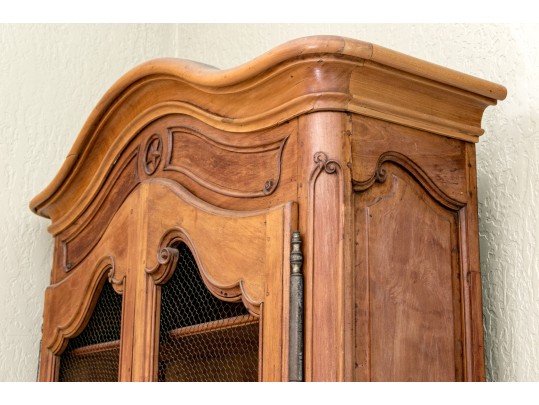 French Country Carved Fruitwood Bookcase