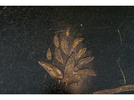 20th C. Chinoiserie Lacquered Tray Top Table