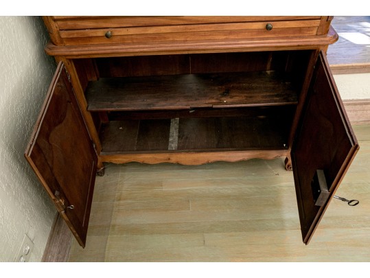 French Country Carved Fruitwood Bookcase