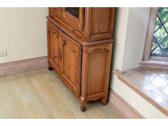 French Country Carved Fruitwood Bookcase