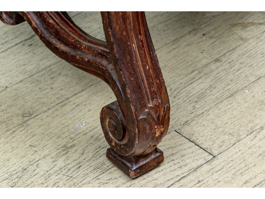 French Louis XIV Style Upholstered Bench