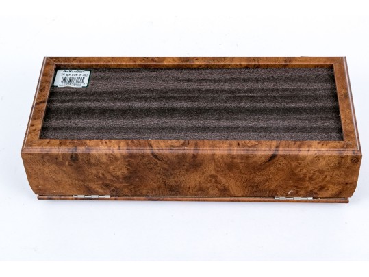 Hazorfim Sterling Silver Inlaid Burled Tea Box