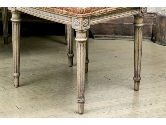 Set Of Four Louis XVI Style Upholstered Side Chairs