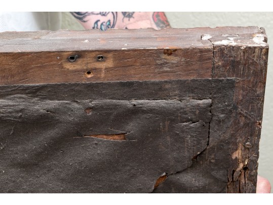 Antique Gilt Gesso And Wood Framed Mirror