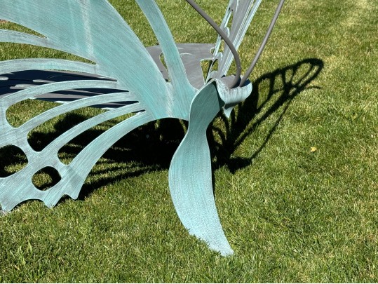Cricket Forge Sculptural Butterfly Bench (Retail $3,699)