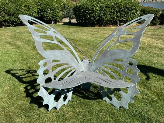 Cricket Forge Sculptural Butterfly Bench (Retail $3,699)