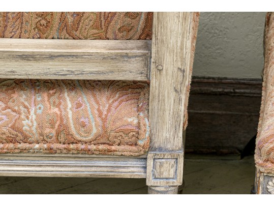 Set Of Four Louis XVI Style Upholstered Side Chairs