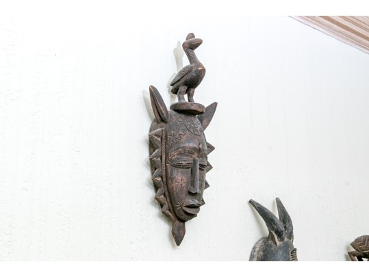 Collection Of Six African Carved Tribal Masks